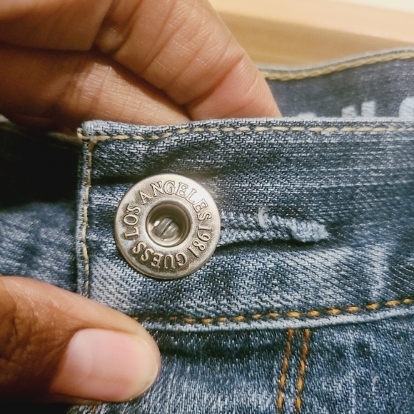 Guess Jeans | Men's Distressed Falcon Bootcut Jeans (Size 36 x 32) - Picture 3 of 15